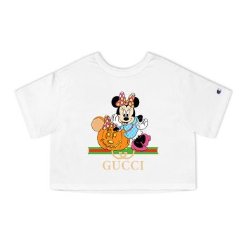 Gucci Minnie Mouse Halloween Champion Women Heritage Cropped T-Shirt CTB025