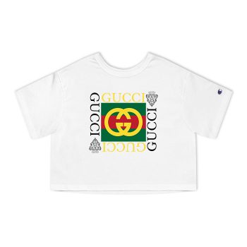 Gucci Museo Logo Champion Women Cropped T-Shirt NTB2192