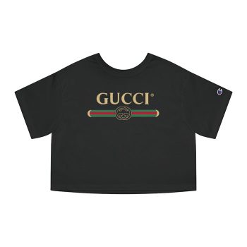 Gucci Oversize Logo Champion Women Heritage Cropped T-Shirt CTB073