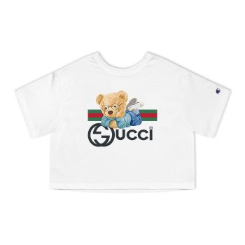 Gucci Teddy Bear Champion Women Cropped T-Shirt CTB2322