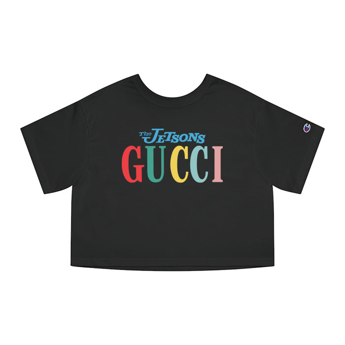 Gucci The Jetsons Logo Champion Women Cropped T-Shirt CTB2343