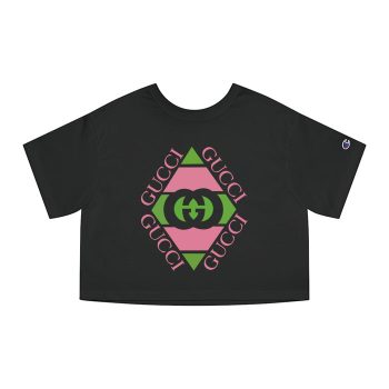 Gucci Vintage Logo Champion Women Heritage Cropped T-Shirt CTB078