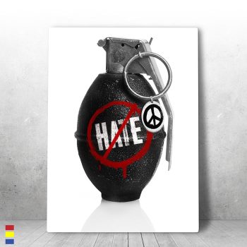 Hate Blows Discovering the Key to Balance Through Opposites in Design Canvas Poster Print Wall Art Decor