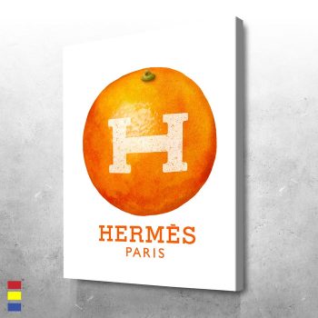 Hermes Orange Elevating Everyday Items to High Fashion through Design Canvas Poster Print Wall Art Decor
