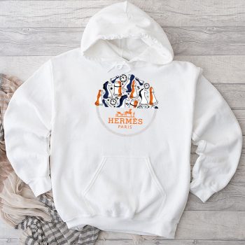 Hermes Paris Seahorses Logo Unisex Pullover Hoodie HTB2116