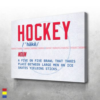 Hockey On Ice Design Ideas from a Five on Five Brawl Canvas Poster Print Wall Art Decor