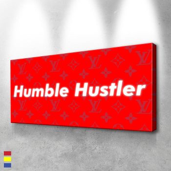 Humble Hustler Iconic Streetwear Fashion Supreme x Louis Vuitton Canvas Poster Print Wall Art Decor
