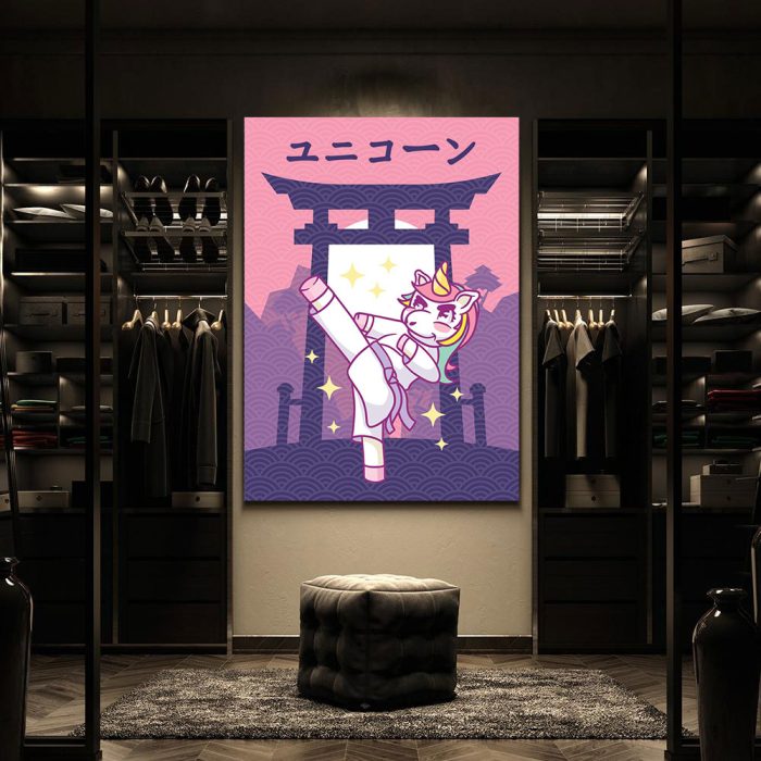 Karate Unicorn Canvas Poster Prints - Wall Art Decor For Fan M3784