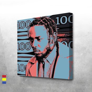 Kendrick 100 Embracing the Vibrant Blend of Art Canvas Poster Print Wall Art Decor