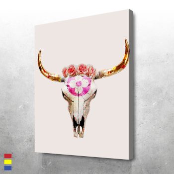 LV Bull Shull Exploring the Fusion of Vintage and Pop Culture in Digital Art Canvas Poster Print Wall Art Decor