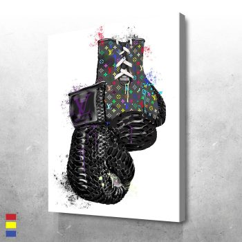 LV Multicolor Boxing Gloves Art and Sport in Modern Paintings Canvas Poster Print Wall Art Decor