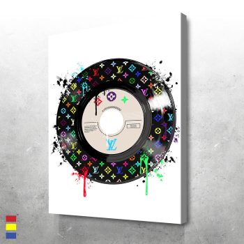 LV Rainbow Record Where Classic Figurative Meets Modern Art Canvas Poster Print Wall Art Decor