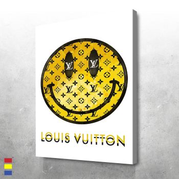 LV Smile Everything Looks Expensive with High Fashion Branding Canvas Poster Print Wall Art Decor