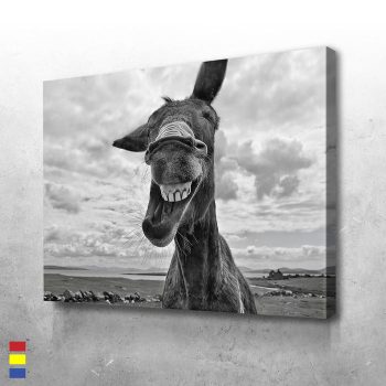 Laughing Donkey the Perfect Collection for Your Little One's Nursery Canvas Poster Print Wall Art Decor