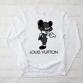 Louis Vuitton Black And White Pattern  Mickey Michael Jackson Unisex & Kid Long Sleeve Tee TBL150