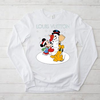 Louis Vuitton Chrismate Mickey Mouse Pluto Unisex & Kid Long Sleeve Tee TBL123