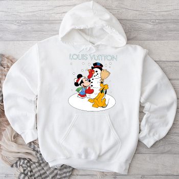 Louis Vuitton Christmas Mickey Mouse Pluto Unisex Pullover Hoodie NTB2264