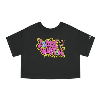 Louis Vuitton Graffiti Logo Champion Women Heritage Cropped T-Shirt CTB184