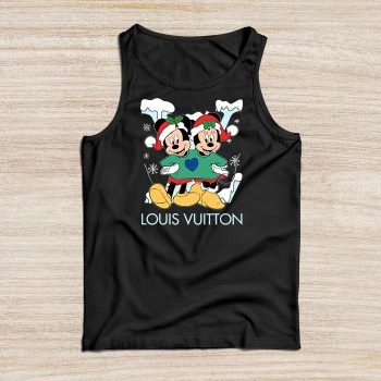 Louis Vuitton Logo Luxury Chrismate Mickey Mouse Minnie Mouse Unisex Tank Top NTB2489