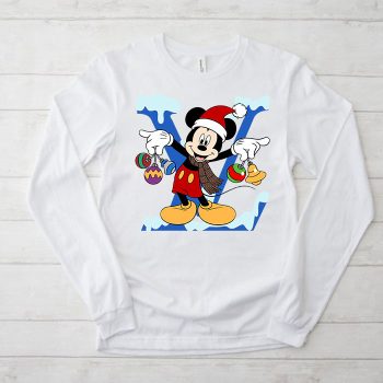 Louis Vuitton Logo Luxury Chrismate Mickey Mouse Unisex & Kid Long Sleeve Tee TBL127