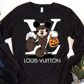 Louis Vuitton Logo Luxury Halloween Mickey Mouse Unisex & Kid Long Sleeve Tee TBL113