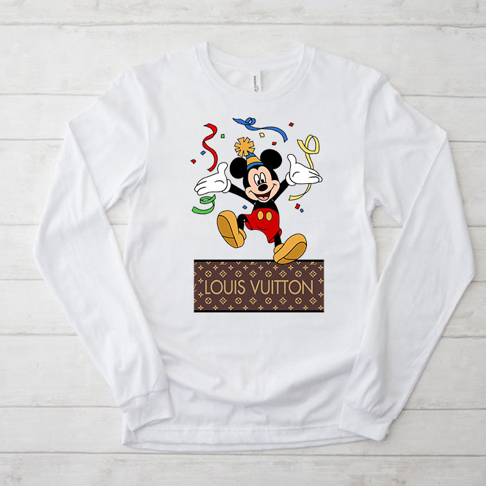 Louis Vuitton Logo Luxury Mickey Mouse Birthday Unisex & Kid Long Sleeve Tee NTB2365