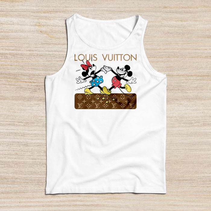 Louis Vuitton Logo Luxury Mickey Mouse Minnie Mouse Dance Unisex Tank Top NTB2516