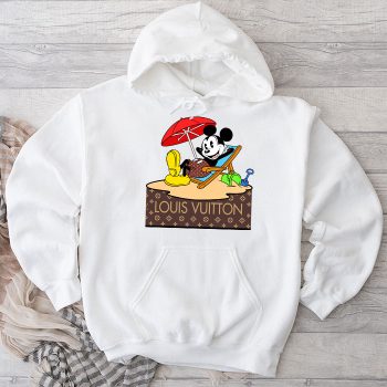 Louis Vuitton Logo Luxury Mickey Mouse Surf Unisex Pullover Hoodie NTB2285