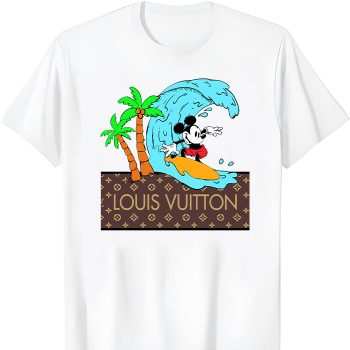 Louis Vuitton Logo Luxury Mickey Mouse Surf Unisex T-Shirt NTB2688