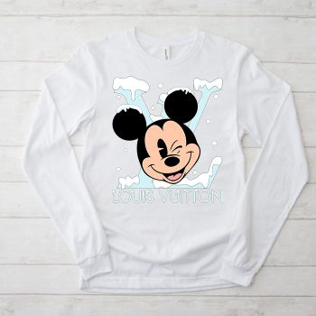 Louis Vuitton Logo Luxury Mickey Mouse Unisex & Kid Long Sleeve Tee NTB2360