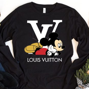 Louis Vuitton Logo Luxury Mickey Mouse Unisex & Kid Long Sleeve Tee TBL164