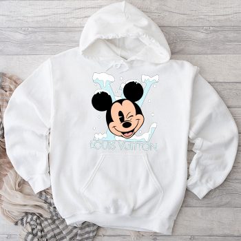 Louis Vuitton Logo Luxury Mickey Mouse Unisex Pullover Hoodie NTB2281