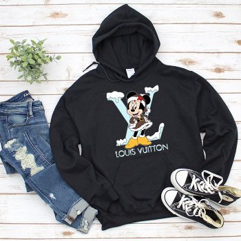 Louis Vuitton Logo Luxury Monogram Canvas Pattern Christmas Minnie Mouse Unisex Pullover Hoodie NTB2277