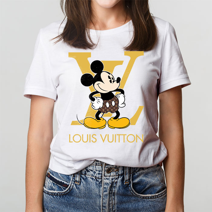 Louis-Vuitton-Logo-Luxury-Monogram-Canvas-Pattern-Mickey-Mouse-LV-Unisex-T-Shirt-CB391-1