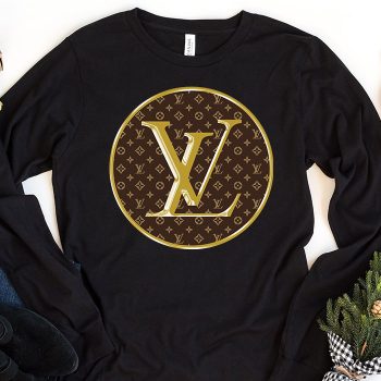 Louis Vuitton Logo Luxury Monogram Canvas Pattern Unisex & Kid Long Sleeve Tee NTB2383