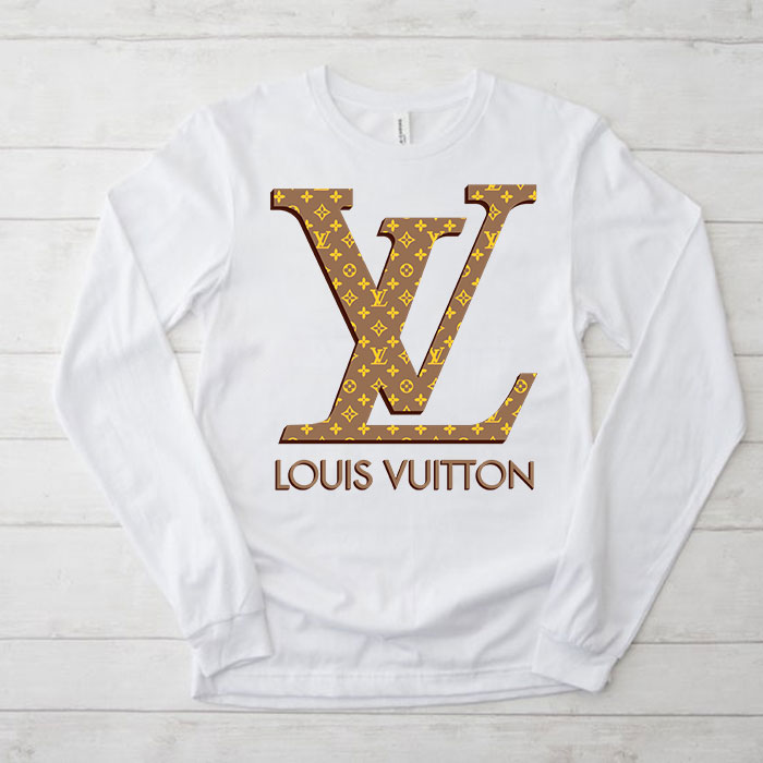 Louis Vuitton Logo Luxury Monogram Canvas Pattern Unisex & Kid Long Sleeve Tee TBL202