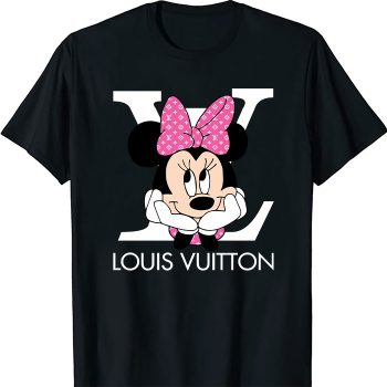 Louis Vuitton Logo Luxury Pink And White Monogram Canvas Pattern Minnie Mouse LV Unisex T-Shirt CB395