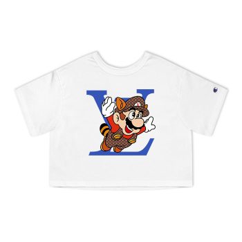 Louis Vuitton Logo Luxury Super Mario Champion Women Cropped T-Shirt CTB2345