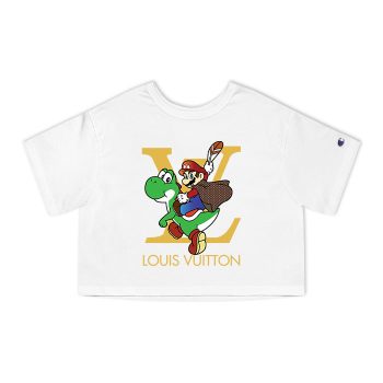 Louis Vuitton Logo Luxury Super Mario Champion Women Cropped T-Shirt CTB2346