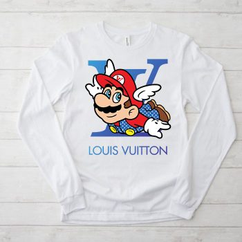 Louis Vuitton Logo Luxury Super Mario Unisex & Kid Long Sleeve Tee LTB2347