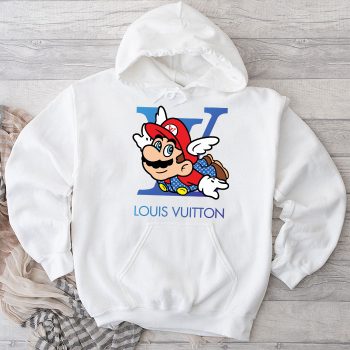 Louis Vuitton Logo Luxury Super Mario Unisex Pullover Hoodie HTB2347