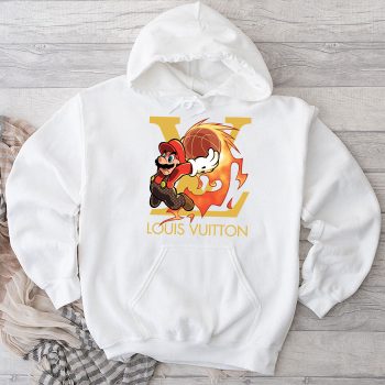 Louis Vuitton Logo Luxury Super Mario Unisex Pullover Hoodie HTB2348