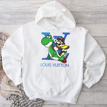 Louis Vuitton Logo Luxury Super Mario Unisex Pullover Hoodie HTB2350