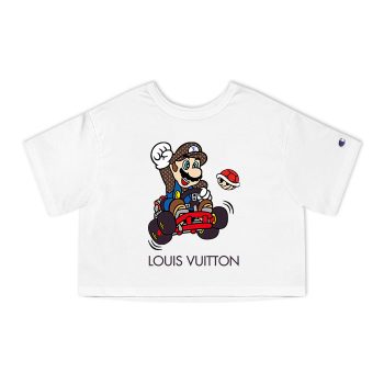 Louis Vuitton Logo Luxury Supper Mario Champion Women Cropped T-Shirt CTB2357