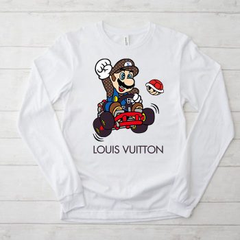 Louis Vuitton Logo Luxury Supper Mario Unisex & Kid Long Sleeve Tee LTB2357