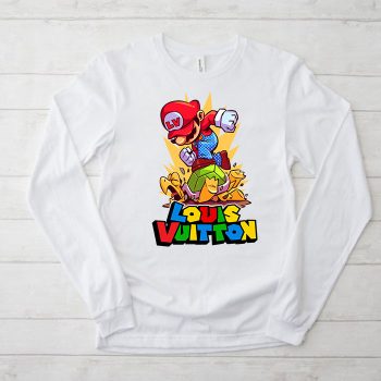 Louis Vuitton Logo Luxury Supper Mario Unisex & Kid Long Sleeve Tee LTB2358