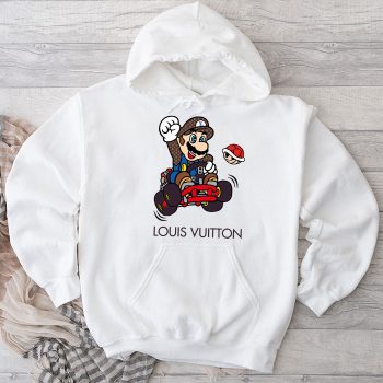 Louis Vuitton Logo Luxury Supper Mario Unisex Pullover Hoodie HTB2357
