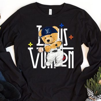 Louis Vuitton Logo Luxury Teddy Bear Baseball Unisex & Kid Long Sleeve Tee NTB2399