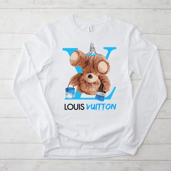 Louis Vuitton Logo Luxury Teddy Bear Unisex & Kid Long Sleeve Tee LTB2380