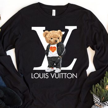 Louis Vuitton Logo Luxury Teddy Bear Unisex & Kid Long Sleeve Tee NTB2376